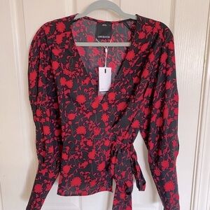 C/MEO Collective Opacity Wrap Blouse